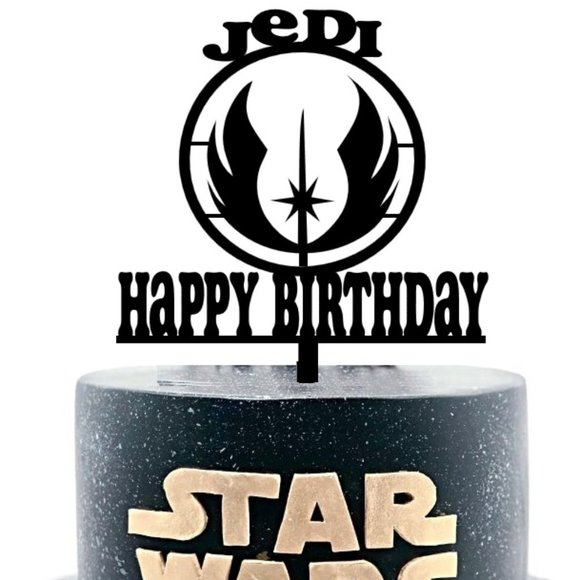 LARGE Hand Crafted Acrylic Jedi Cake Topper - Picture 1 of 2